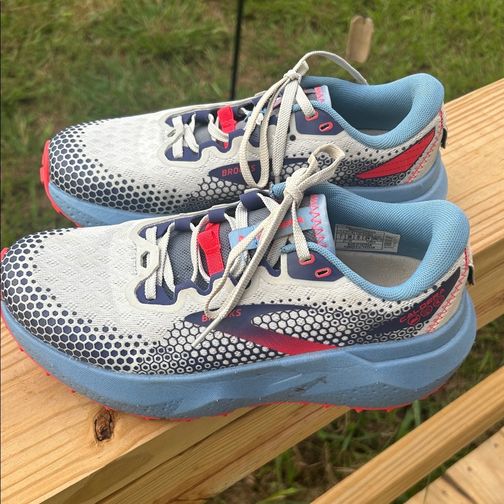 Brooks Kids Sneakers - Blue, White, and Red